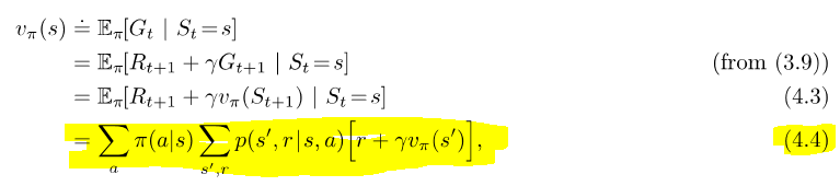 "bellman expectation equation"